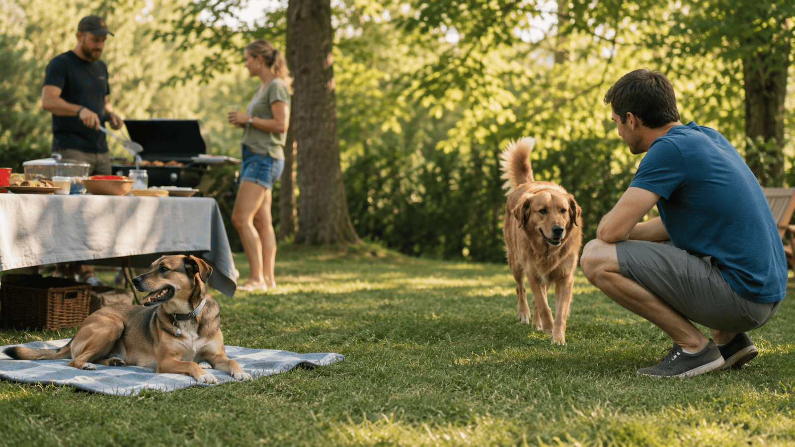 BBQ avec Pitou et chien inconnu : les bons réflexes à adopter